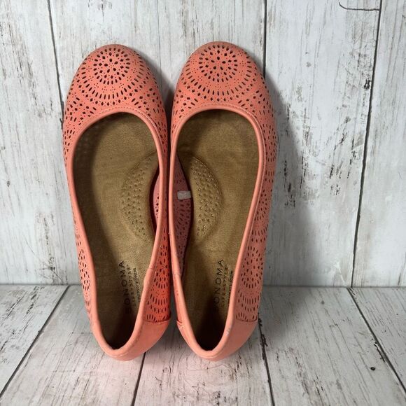 Sonoma coral peach summer slip on Womens 6 - Picture 5 of 7
